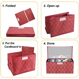 Kuber Industries Maroon 6 Pieces Drawer Organiser With Transparent Lid image 4