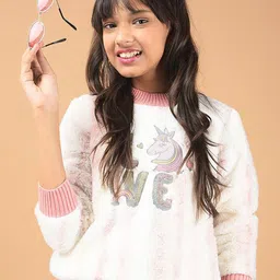 Crimsoune Club Girls Self Design Sweatshirt-image-26