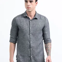 NEVER NEUD Classic Spread Collar Slim Fit Casual Shirt-image-98