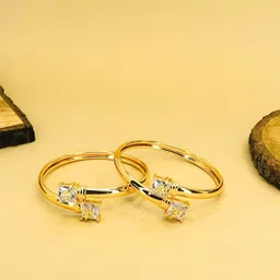 Anouk Women Brass American Diamond Antique Gold-Plated Kada Bracelet-58