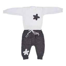 deva creation Kids Self Design Long Sleeves Pure Wool Sweatshirt With Joggers-image-10