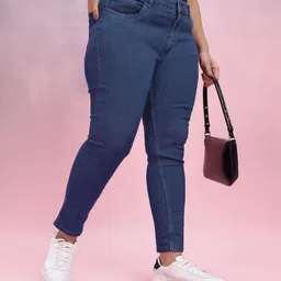 DressBerry Curve Women Mid-Rise Stretchable Cropped Skinny Fit Jeans-picture-0