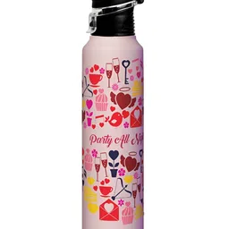 Speedex Pink Single Stainless Steel Printed Water Bottle-image-92