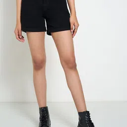 SF JEANS by Pantaloons Women Skinny Fit High-Rise Fashion Shorts-picture-53