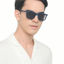John Jacobs Unisex Rectangle Sunglasses with Polarised and UV Protected Lens 226548-12