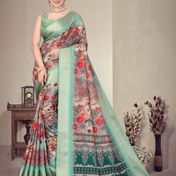 Munir Floral Printed Zari Saree-picture-29