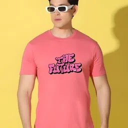 KaamBhari Typography Printed Round Neck Regular Fit Cotton T-shirt-picture-40