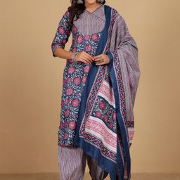 all about you Women Floral Printed Regular Kurta & Trousers With Dupatta-picture-17