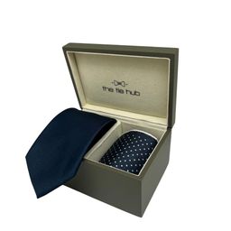 The Tie Hub Men Accessory Gift Set of Silk Necktie with Silk Pocket Square-image-53