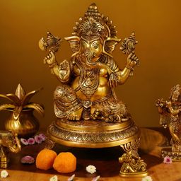 JAYPORE Gold-Toned Religious Idol Showpiece-image-1