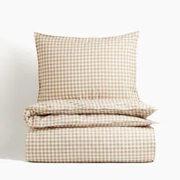 H&M Brown Patterned Pure Cotton Single Duvet Cover Set-picture-12