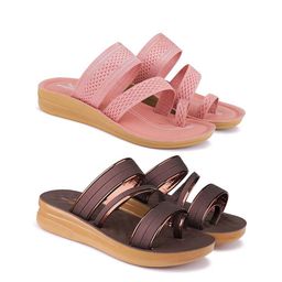 BERSACHE Women Pack Of 2Printed One Toe Flats-picture-40