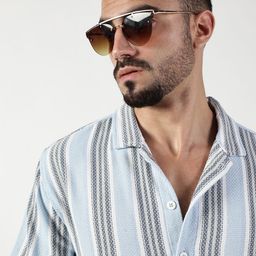 Thomas Scott Men Premium Slim Fit Opaque Striped Casual Shirt-picture-15