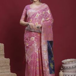 Sangria Ethnic Motifs Banarasi Fastive Saree-picture-32