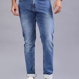 V-Mart Men Skinny Fit Mid-Rise Heavy Fade Cotton Denim Jeans-picture-16