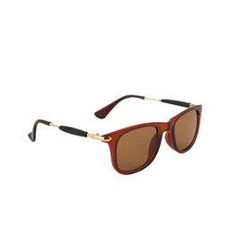 BAYBERRY Unisex Brown Lens & Black Square Sunglasses with-12
