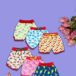 MINIMAMA Girl Pack Of 6 Floral Printed Outdoor Shorts-image-7