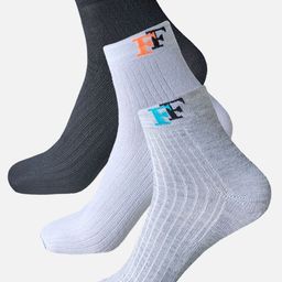 FIMS Men Pack Of 3 Running Ankle Length Socks-2
