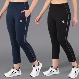 Pack of 2 Women Solid Multicolor Track Pants-image-92