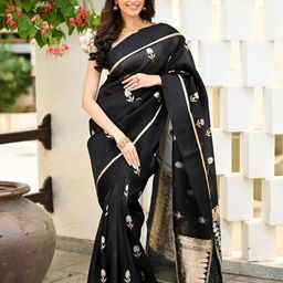Parampara Ethnic Pure Silk Embroderid Saree With Blouse-picture-48