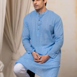 Tura Turi Men Blue Kurtas-39