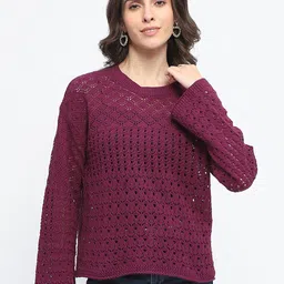 Madame Women Open Knit Pullover-image-88