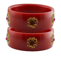 Vidhya Kangan Multi-Coloured Brass Bangles-image-98