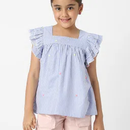 Nauti Nati Striped Bell Sleeve Cotton Top-picture-51