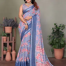 SHREEJI DESIGNER Floral Zari Printed Saree-15
