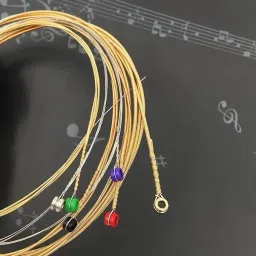 mocking bird Acoustic Guitar Strings Stainless Steel String Full set of 6 String with Picks Guitar String image 2