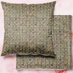 ArtzFolio Multicoloured Set of 2 Square Cushion Covers-2
