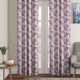 Aura Magenta & Pink 2 Pieces Geometric Printed Door Curtains-image-5