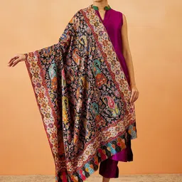 Pashmoda Women Floral Embroidered Shawl-image-17