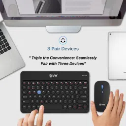EVM EnArc Wireless Rechargeable Keyboard Mouse Combo Combo Set image 3