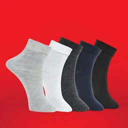MJE Unisex Pack Of 5 Ankle-Length Socks-picture-25