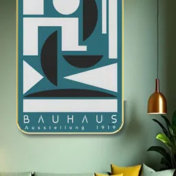 SAF Green & Black BAUHAUS Wooden Wall Art-image-81