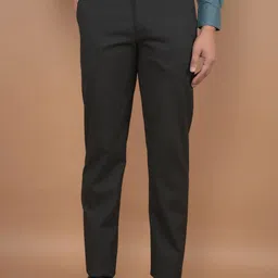 Canary London Men Smart Slim Fit Wrinkle Free Formal Trousers-image-68