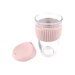 Baskety Pink Solid Glass Glossy Mugs Set of Cups and Mugs-56