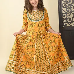Superminis Girls Printed Ready to Wear Lehenga &-image-49
