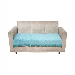 Fashion Throw Turquoise Blue Velvet 1 Piece Sofa Cover-image-41