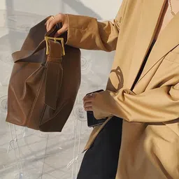 CORSICA PU Oversized Structured Hobo Bag with Cut Work image 5