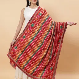 Moda Chales Ethnic Motifs Embroidered Dupatta with Phulkari-picture-30