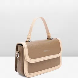 French Connection Textured Structured Satchel Bag image 3