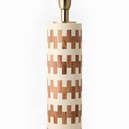 Fabindia Brown & Beige Contemporary Frusturical Shaped Resin Table Lamp With Bulb-image-22