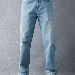 VOLTEDGE Men Straight Fit Low Distress Heavy Fade Jeans-image-83