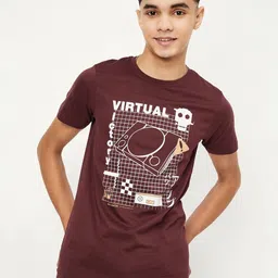 max Boys Printed Pockets T-shirt-image-99