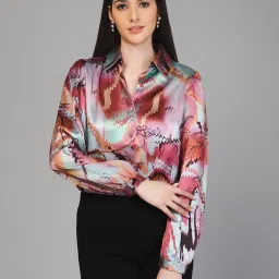 Women Regular Fit Printed Spread Collar Casual Shirt-image-20