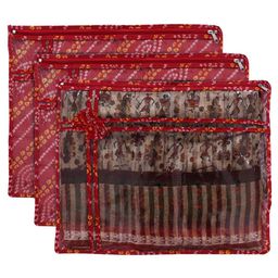 Kuber Industries Red Set of 3 Regular Multi-Utility Organisers-47