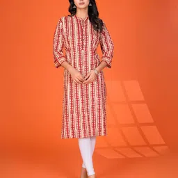 Kaftanize Women Tribal Printed Block Print Cotton Kurta-picture-30