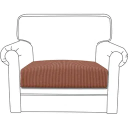 HOKIPO Brown Jacquard 1 Seater Sofa Cover-image-37